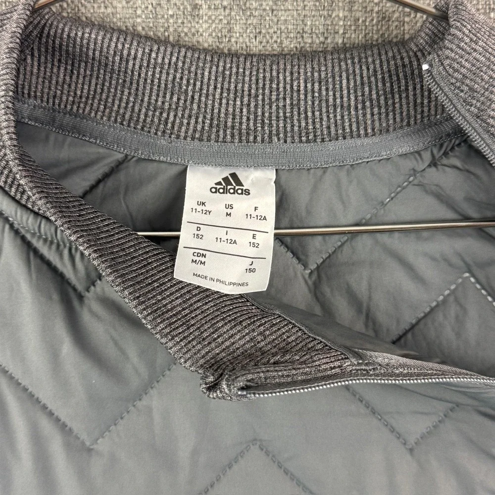 Adidas Pullover Jacket Youth‎ Medium Quilted Nemesis Athletic Soccer Top